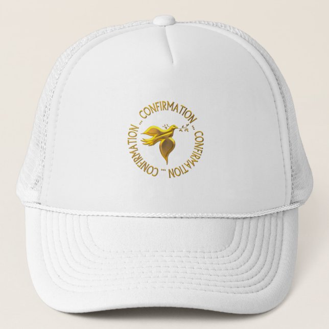 Gorra De Camionero Confirmación dorada y Espíritu Santo (Anverso)