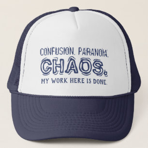 Gorra De Camionero CONFUSIÓN divertida. PARANOIA. CAOS.