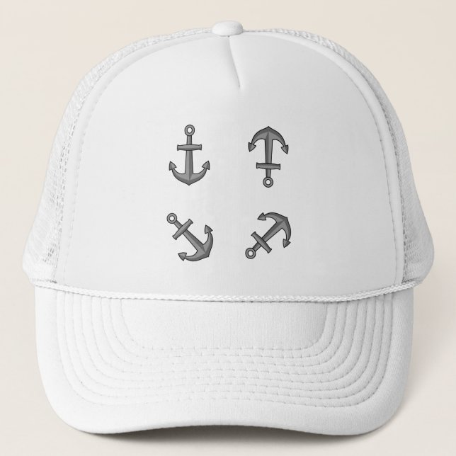 Gorra De Camionero Conjunto de anclaje de personalizado (Anverso)
