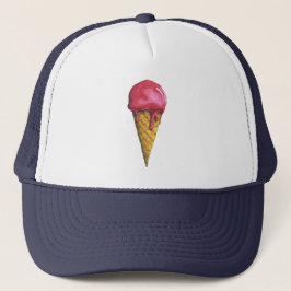 Gorra De Camionero Cono de helado de fresa