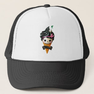 Gorra De Camionero Cono de helado femenino del cráneo