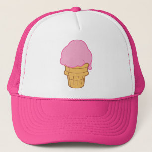 Gorra De Camionero Cono de helado rosa