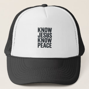 Gorra De Camionero Conoce Jesús Conoce Paz Tipografía Cristiana Vinta
