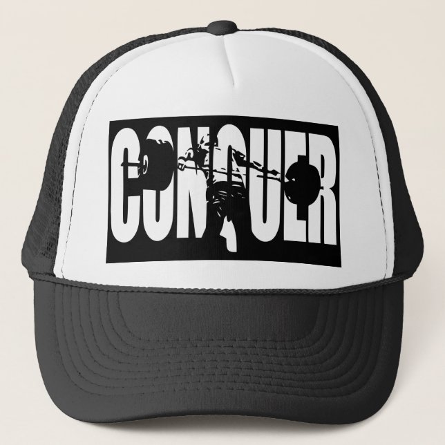 Gorra De Camionero CONQUISITO - Halterofilia olímpica - Motivación de (Anverso)