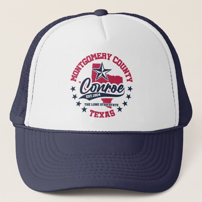 Gorra De Camionero Conroe, Texas (Anverso)