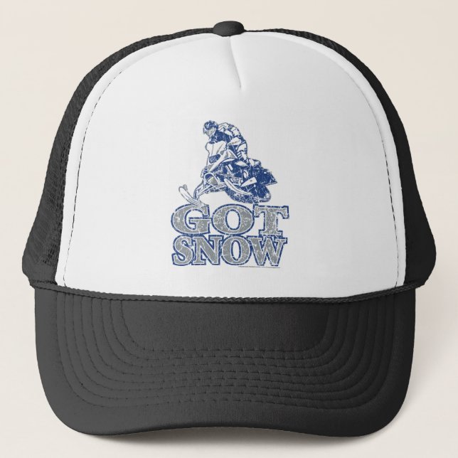 Gorra De Camionero Conseguir-Nieve-Apenado-GreyBlu (Anverso)