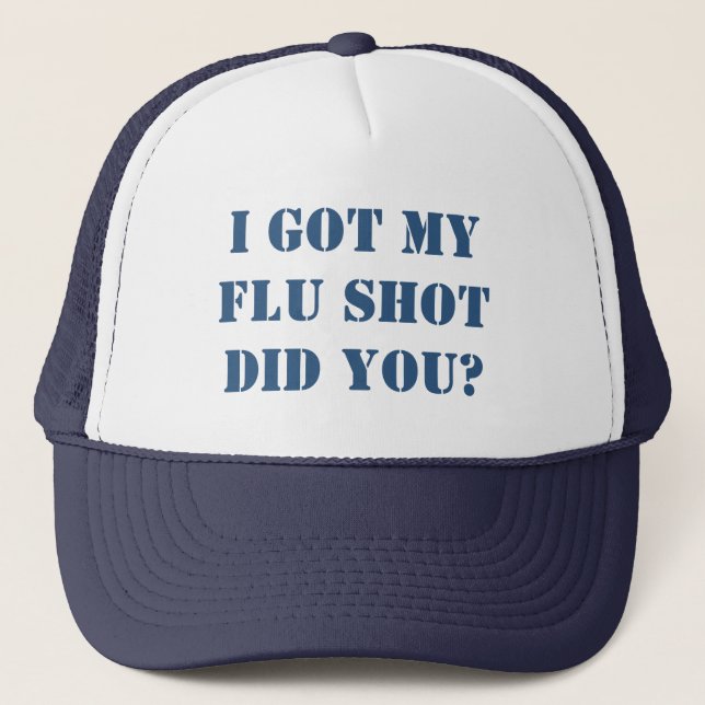 Gorra De Camionero Consiguió mi vacuna contra la gripe (Anverso)