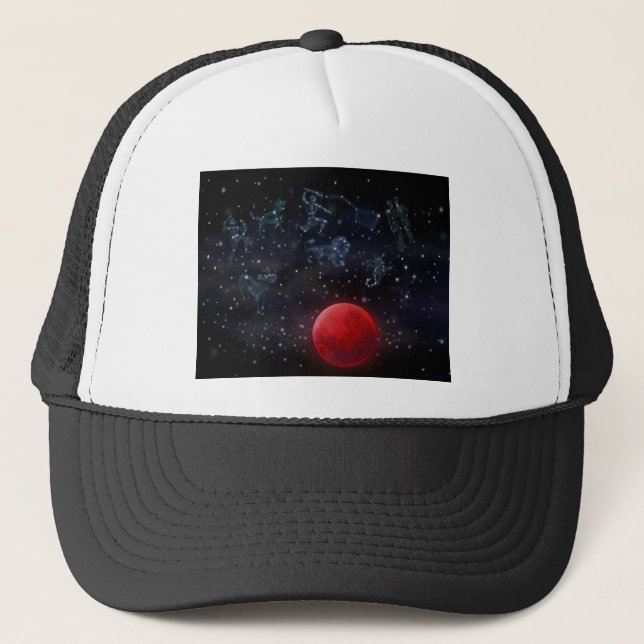 Gorra De Camionero Constelaciones de la luna sanguínea (Anverso)