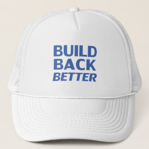Gorra De Camionero Construir de vuelta Mejor demócrata de tipografía 