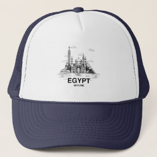 Gorra De Camionero Construyendo Un Skyline De Arquitectura Para Egipt