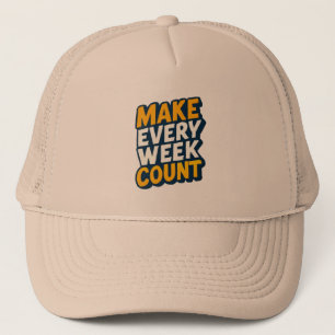 Gorra De Camionero Contar cada semana   Tapón de presupuesto motivaci