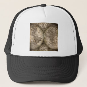 Gorra De Camionero Continentes del mapa del viejo mundo histórico ant