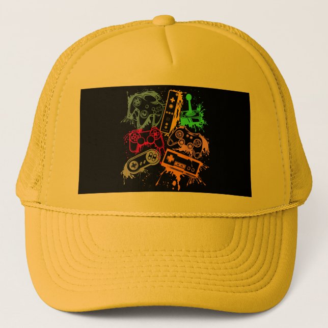 Gorra De Camionero Control de consola de videojuegos Arco retro 80 de (Anverso)