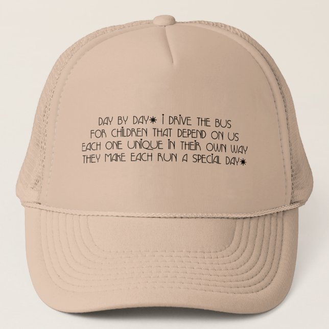 Gorra De Camionero Controlador de bus día a día (Anverso)