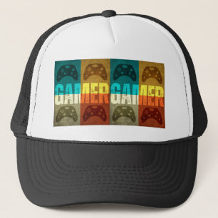 GORRA DE CAMIONERO CONTROLADOR DE JUEGOS DE VIDEO VINTAGE DE JUEGO TR