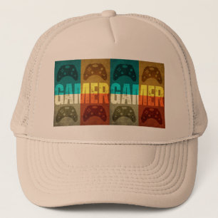 GORRA DE CAMIONERO CONTROLADOR DE VIDEOJUEGOS VINT