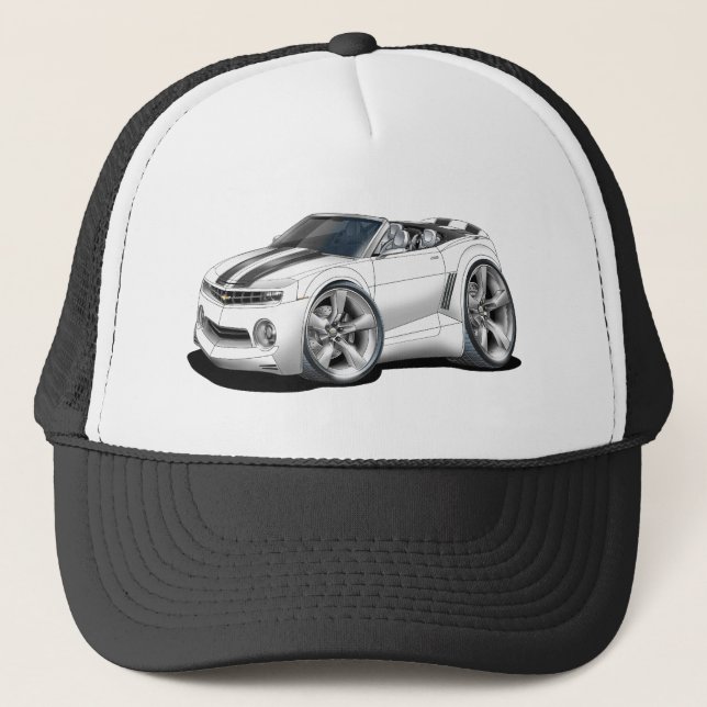 Gorra De Camionero Convertible Blanco-Negro 2012 de Camaro (Anverso)