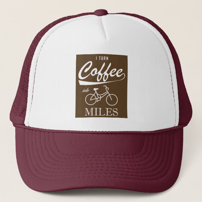 Gorra De Camionero Convierto El Café En Millas (Anverso)
