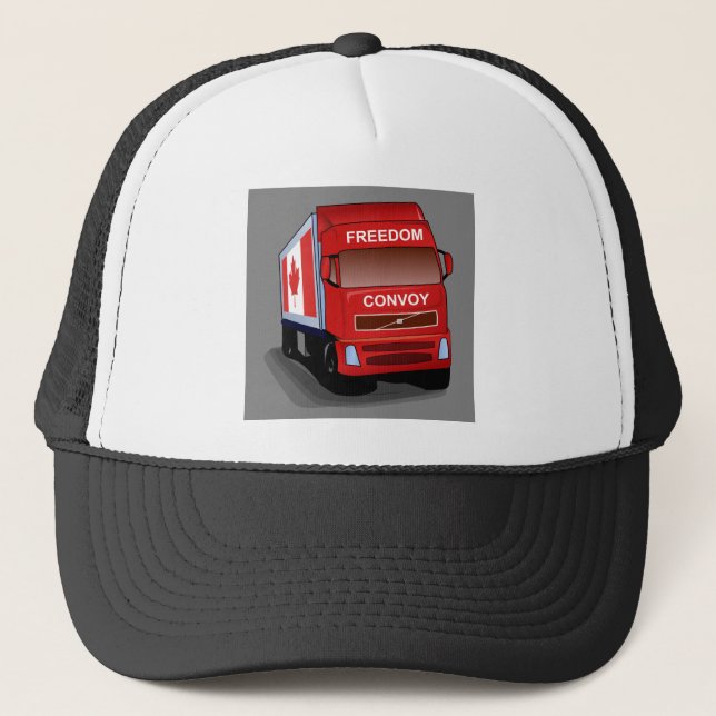 Gorra De Camionero Convoy de la Libertad Canadá 5 Fondo gris (Anverso)