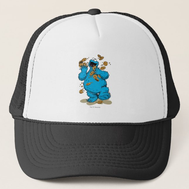 Gorra De Camionero Cookie Monster Crazy Cookies (Anverso)