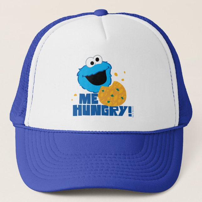 Gorra De Camionero Cookie Monster | ¡Tengo Hambre! (Anverso)