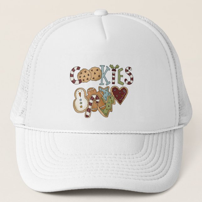 Gorra De Camionero Cookies para camisetas y regalos de Santa (Anverso)