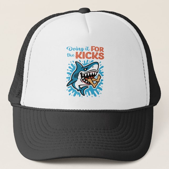Gorra De Camionero Cool Blue Shark for Kicks (Anverso)