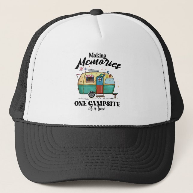 Gorra De Camionero Cool Camping memories word art  (Anverso)