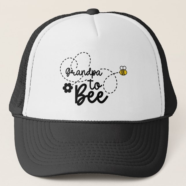 Gorra De Camionero Cool Grandpa bee word art  (Anverso)