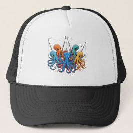 Gorra De Camionero Cool Octopus Fishing Cap