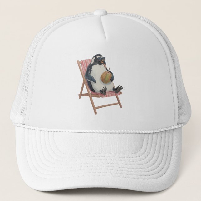 Gorra De Camionero Cool Penguin Cap | Funny Summer Cartoon Hat (Anverso)