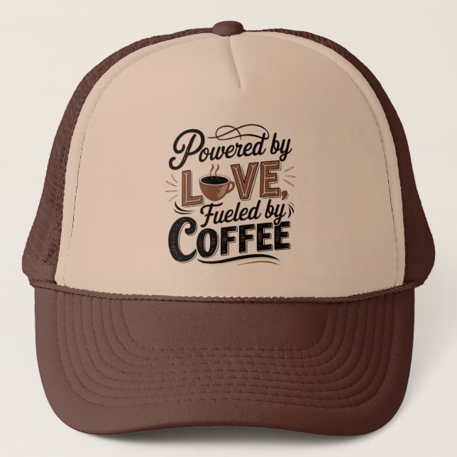 Gorra De Camionero Cool retro word art coffee  (Anverso)