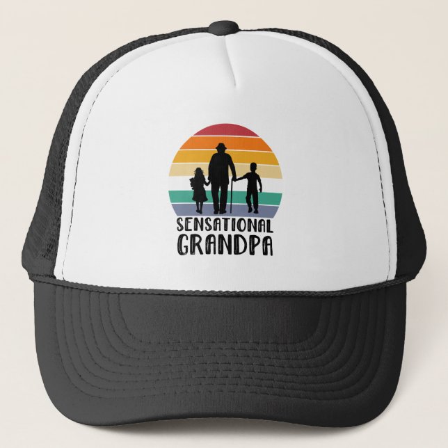 Gorra De Camionero Cool sensational Grandpa word art  (Anverso)