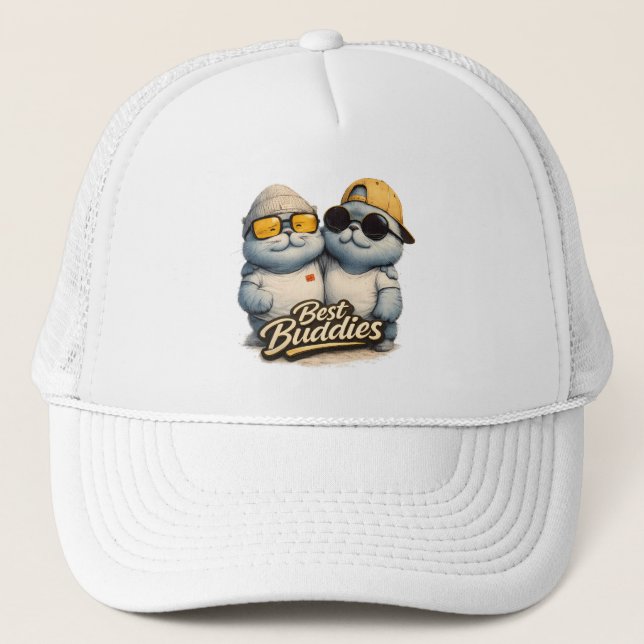 Gorra De Camionero 🧢😎 Cool Vibes for You & Your Crew 🐾🧡 (Anverso)