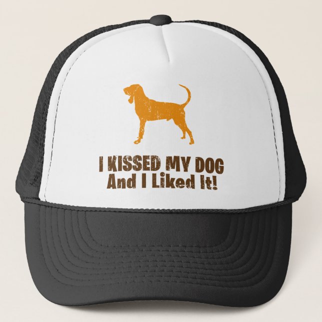 Gorra De Camionero Coonhound negro y del moreno (Anverso)