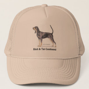 Gorra De Camionero Coonhound negro y tan negro