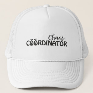 Gorra De Camionero Coordinador de Caos Tipografía Divertida Arte