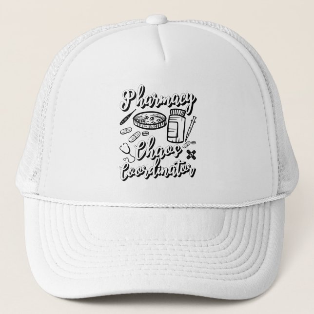 Gorra De Camionero Coordinador del Caos Farmacéutico Técnico (Anverso)