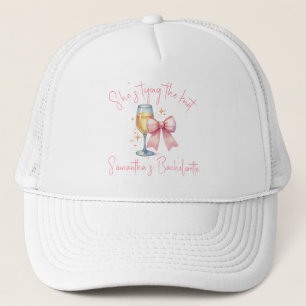 Gorra De Camionero Coquette Pink Bow Bachelorette
