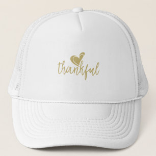 Gorra De Camionero corazón agradecido día de acción de gracias
