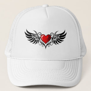 Gorra De Camionero Corazón Alado Tribal