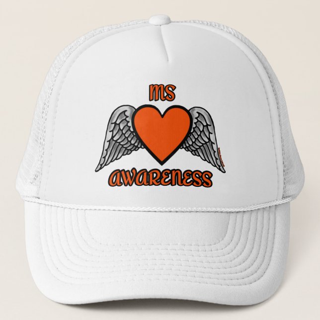 Gorra De Camionero Corazón/Alas...Sombrero de camionero de MS (Anverso)