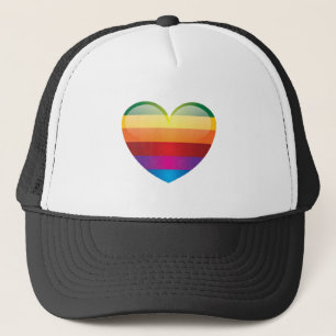 Gorra De Camionero Corazón arcoiris