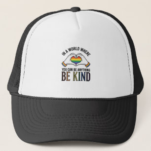 Gorra De Camionero Corazón Arcoíris de Manos Vintage Diseño Vectorial