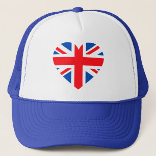 Gorra De Camionero Corazón británico BRITÁNICO Gran Bretaña de la