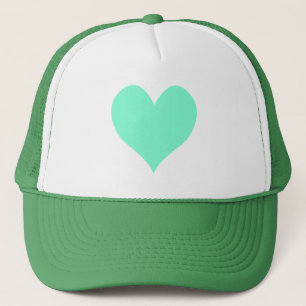 Gorra De Camionero Corazón Cute Aquamarine