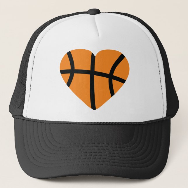 Gorra De Camionero corazón de baloncesto (Anverso)