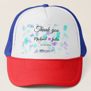 Gorra De Camionero Corazón de glitter con nombre de pareja gracias mi
