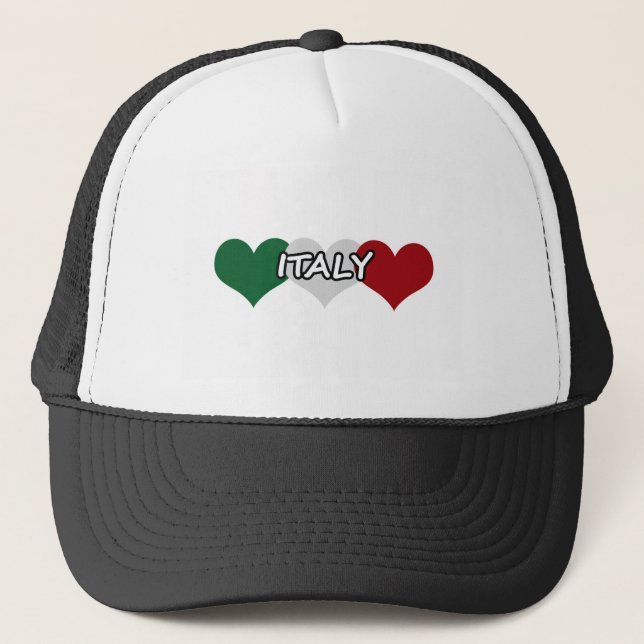 Gorra De Camionero Corazón de Italia (Anverso)