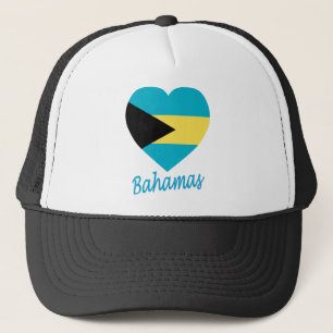 Gorra De Camionero Corazón de la bandera de Bahamas